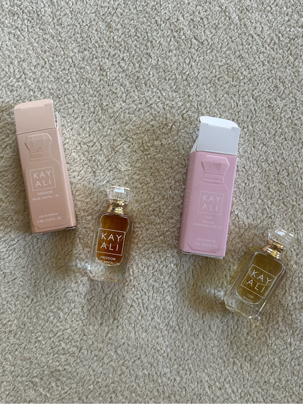 Kayali Yum Boujee Marshmallow & Freedom Musk bundle